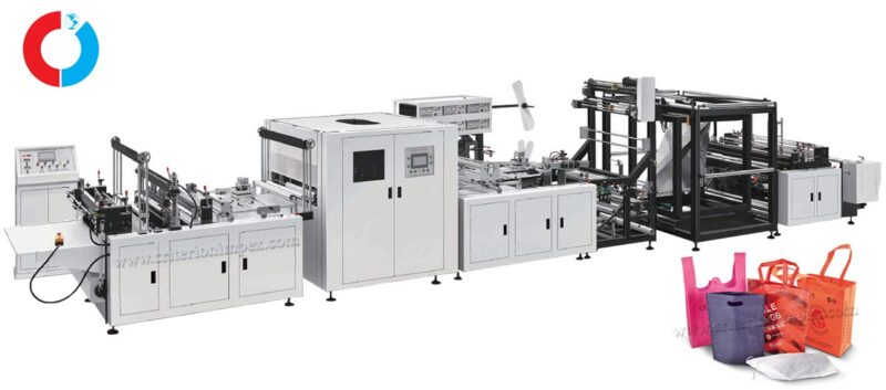 Three-dimensional ironing handle non-woven bag making machine